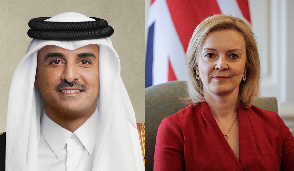 HH the Amir and Liz Truss